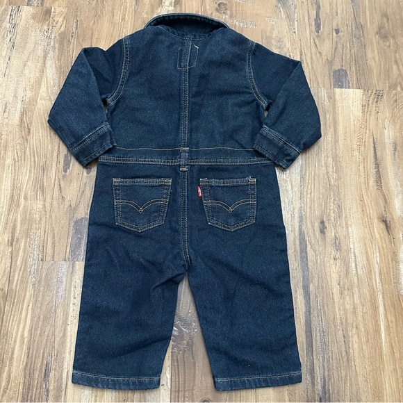 Levi's Blue Denim Overalls Classic Workwear Style - Picture 3 of 6